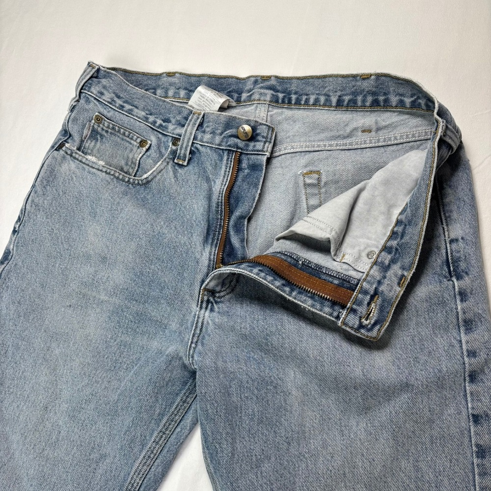 Carhartt Jeans B480 DPS Mens 34x34 Blue Traditional Fit Straight Denim Workwear